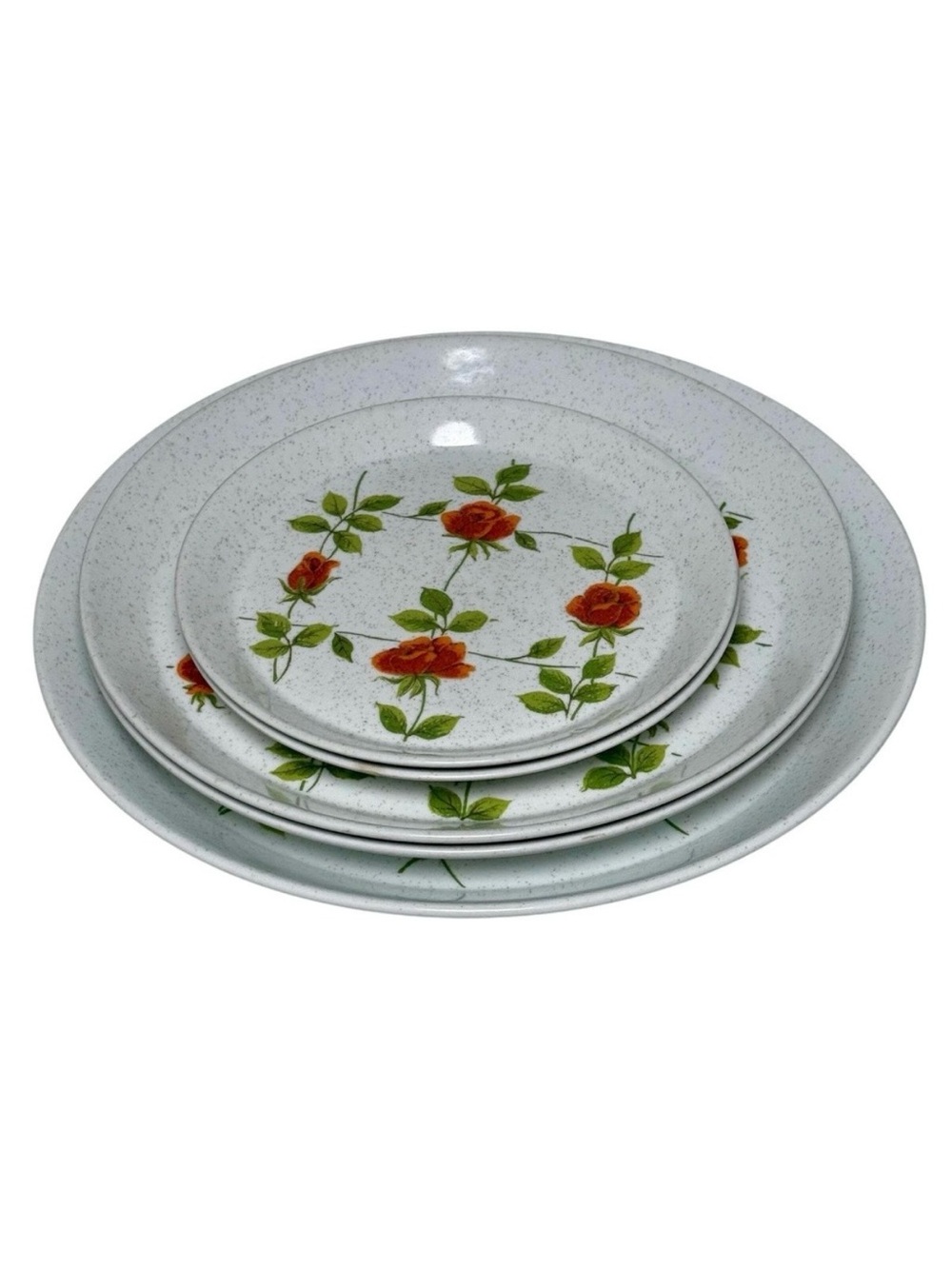 Mikasa Dinner Plates Rambling Rose Serving Plate Vintage Floral Set of 5 Dishes